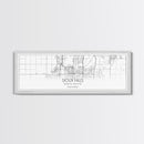 Panoramic Sioux Falls City Map, South Dakota Art, Map Print, Minimalist Wall Art, Canvas Art, Housewarming Gift, Street Map, Closing Gift
