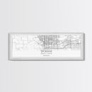 Panoramic Spokane City Map, Washington Art, Map Print, Minimalist Wall Art, Canvas Art, Housewarming Gift, Street Map Art, Closing Gift
