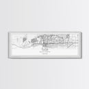 Panoramic Tulsa City Map, Oklahoma Art, Map Print, Minimalist Wall Art, Canvas Art, Housewarming Gift, Street Map Art, Closing Gift