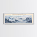 Tianmen Mountain Travel Poster Print, Framed Canvas Print, COUNTRY Travel Art, Wood Framed Art, Wall Hanging, Home Decor