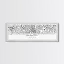 Panoramic Washington City Map, District Of Columbia, Map Print, Minimalist Wall Art, Canvas Art, Housewarming Gift, Street Map, Closing Gift