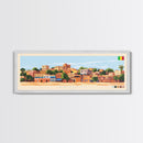 Bamako, Mali Travel Poster Panoramic Canvas Print, Bamako, Mali Painting, Mali Art, Bamako Travel Art, Guest Room Painting