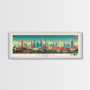 Bangkok, Thailand Travel Poster Panoramic Canvas Print, Bangkok, Thailand Painting, Thailand Art, Bangkok Travel Art, Guest Room Painting