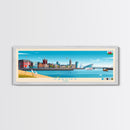 Cardiff, Wales Travel Poster Panoramic Canvas Print, Cardiff, Wales Painting, Wales Art, Cardiff Travel Art, Guest Room Painting