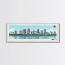 Douala, Cameroon Panoramic Travel Poster Canvas Print, Douala, Cameroon Painting, Cameroon Art, Douala Panoramic Travel Art, Travel Painting