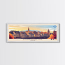 Dunfermline, Scotland Panoramic Travel Poster Canvas Print, Dunfermline, Scotland Painting, Scotland Art, Dunfermline Travel Art, Guest Room Painting