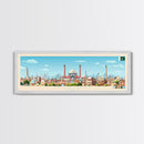 Faisalabad, Pakistan Panoramic Travel Poster Canvas Print, Faisalabad, Pakistan Painting, Pakistan Art, Faisalabad Panoramic Travel Art, Travel Painting