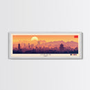Jinan, China Panoramic Travel Poster Canvas Print, Jinan, China Painting, China Art, Jinan Panoramic Travel Art, Travel Painting