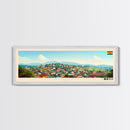 Kumasi, Ghana Panoramic Travel Poster Canvas Print, Kumasi, Ghana Painting, Ghana Art, Kumasi Panoramic Travel Art, Travel Painting