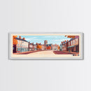 Panoramic Travel Poster Lincoln, England Canvas Print, Lincoln, England Painting, England Art, Lincoln Travel Art, Guest Room Painting