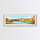 Milton Keynes, England Panoramic Travel Poster Canvas Print, Milton Keynes, England Painting, England Art, Milton Keynes Panoramic Travel Art, Travel Painting