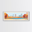 Oshawa, Canada Travel Poster Panoramic Canvas Print, Oshawa, Canada Painting, Canada Art, Oshawa Travel Art, Guest Room Painting
