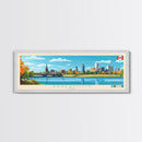 Panoramic Travel Poster Saskatoon, Canada Canvas Print, Saskatoon, Canada Painting, Canada Art, Saskatoon Travel Art, Guest Room Painting