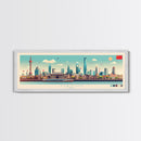 Panoramic Travel Poster Tianjin, China Canvas Print, Tianjin, China Painting, China Art, Tianjin Travel Art, Guest Room Painting