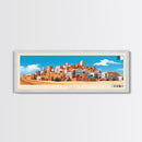 Tiaret, Algeria Panoramic Travel Poster Canvas Print, Tiaret, Algeria Painting, Algeria Art, Tiaret Panoramic Travel Art, Travel Painting