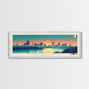 Yamoussoukro, Ivory Coast Travel Poster Panoramic Canvas Print, Yamoussoukro, Ivory Coast Painting, Ivory Coast Art, Yamoussoukro Travel Art, Guest Room Painting