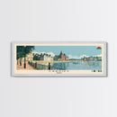 Cardiff, Wales Panoramic Canvas Print, Cardiff, Wales Painting, Wales Art, Cardiff Travel Poster, Travel Art, Guest Room Painting