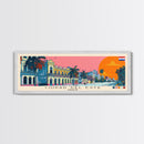 Ciudad del Este, Paraguay Panoramic Canvas Print, Ciudad del Este, Paraguay Painting, Paraguay Art, Ciudad del Este Travel Poster, Travel Art, Guest Room Painting