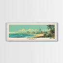 Durban, South Africa Panoramic Canvas Print, Durban, South Africa Painting, South Africa Art, Durban Travel Poster, Travel Art, Guest Room Painting