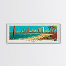 Fortaleza, Brazil Panoramic Canvas Print, Fortaleza, Brazil Painting, Brazil Art, Fortaleza Travel Poster, Travel Art, Guest Room Painting