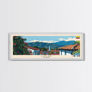 Loja, Ecuador Panoramic Canvas Print, Loja, Ecuador Painting, Ecuador Art, Loja Travel Poster, Travel Art, Housewarming Gift