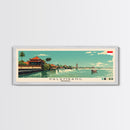 Palembang, Indonesia Panoramic Canvas Print, Palembang, Indonesia Painting, Indonesia Art, Palembang Travel Poster, Travel Art, Guest Room Painting