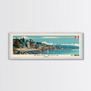 White Rock, Canada Panoramic Canvas Print, White Rock, Canada Painting, Canada Art, White Rock Travel Poster, Travel Art, Living Room Painting