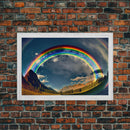 Fish-Eye Rainbow, Yellowstone, Framed Canvas Print, beautiful rainbow nature art