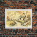 Life On The Farm, Framed Canvas Print, Wall Art