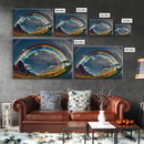 Fish-Eye Rainbow, Yellowstone, Framed Canvas Print, beautiful rainbow nature art