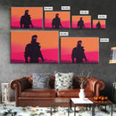 Punk Wall Art | Framed Canvas Print | Living room art | Outrun Style | Retro | Synthwave Style | Wonderful art | Warm colors | Black shadow