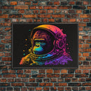 Space Ape, To The Moon Art, Framed Canvas Print, NFT Style Wall Art