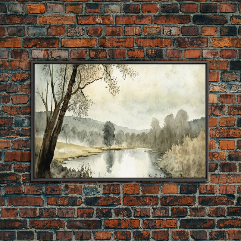 Wall Art Oil Painting Landscape Canvas Print, Framed Art, Nature Study Nature Framed Large Gallery Art, Minimalist Art Ready to Hang