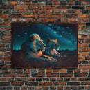 Boss Couple, Lion Art, Framed Canvas Print