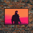Punk Wall Art | Framed Canvas Print | Living room art | Outrun Style | Retro | Synthwave Style | Wonderful art | Warm colors | Black shadow