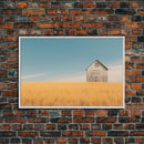 Liminal Spaces, Rustic Farmhouse Wall Decor, Teal Gray Barn Landscape Art Print or Canvas, Country Living Room Wall Decor, Liminal Art