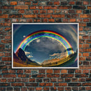 Fish-Eye Rainbow, Yellowstone, Framed Canvas Print, beautiful rainbow nature art