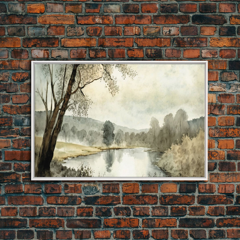 Wall Art Oil Painting Landscape Canvas Print, Framed Art, Nature Study Nature Framed Large Gallery Art, Minimalist Art Ready to Hang