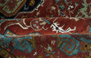 Hand Knotted Wool Area Rug Traditional Heriz Serapi Rust Blue by The Rug Decor