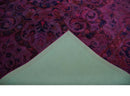 Pink Overdyed Traditional Floral Design Hand Tufted Wool Area Rug by The Rug Decor