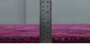 Overdyed Pink Traditional Floral Design Hand Tufted  Wool Area Rug