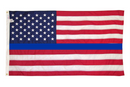 Nylon American Flag with Thin Blue Line by Flagman of America