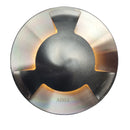 UNS05 Stainless Steel Tri Directional Three Slit In-Ground 12V Low Voltage LED In Ground Landscape Lighting