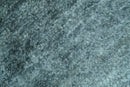 Custom Made Contemporary Solid Plush Steel Blue Hand Knotted Wool Rug