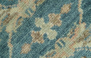 Custom Made Traditional Teal Oushak Hand Knotted Wool Rug