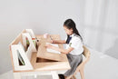 Adjustable Calla Wood Growth Desk with Easel - Natural Color