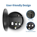 4.9 in. D x 30 in. W x 4 in. H Black Metal Round Framed Bathroom Surface Mount or Recess Medicine Cabinet with Mirror