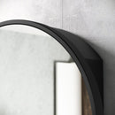 4.9 in. D x 30 in. W x 4 in. H Black Metal Round Framed Bathroom Surface Mount or Recess Medicine Cabinet with Mirror