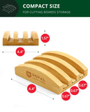 Cutting Board Stand with 3 Slots, Natural
