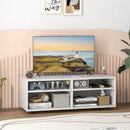 4-Cube TV Stand for TV up to 45 Inch with 5 Positions Adjustable Shelves-White by LJGDeals